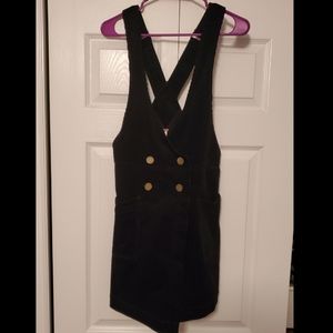 Free People Black Corduroy Mini Dress Size 8